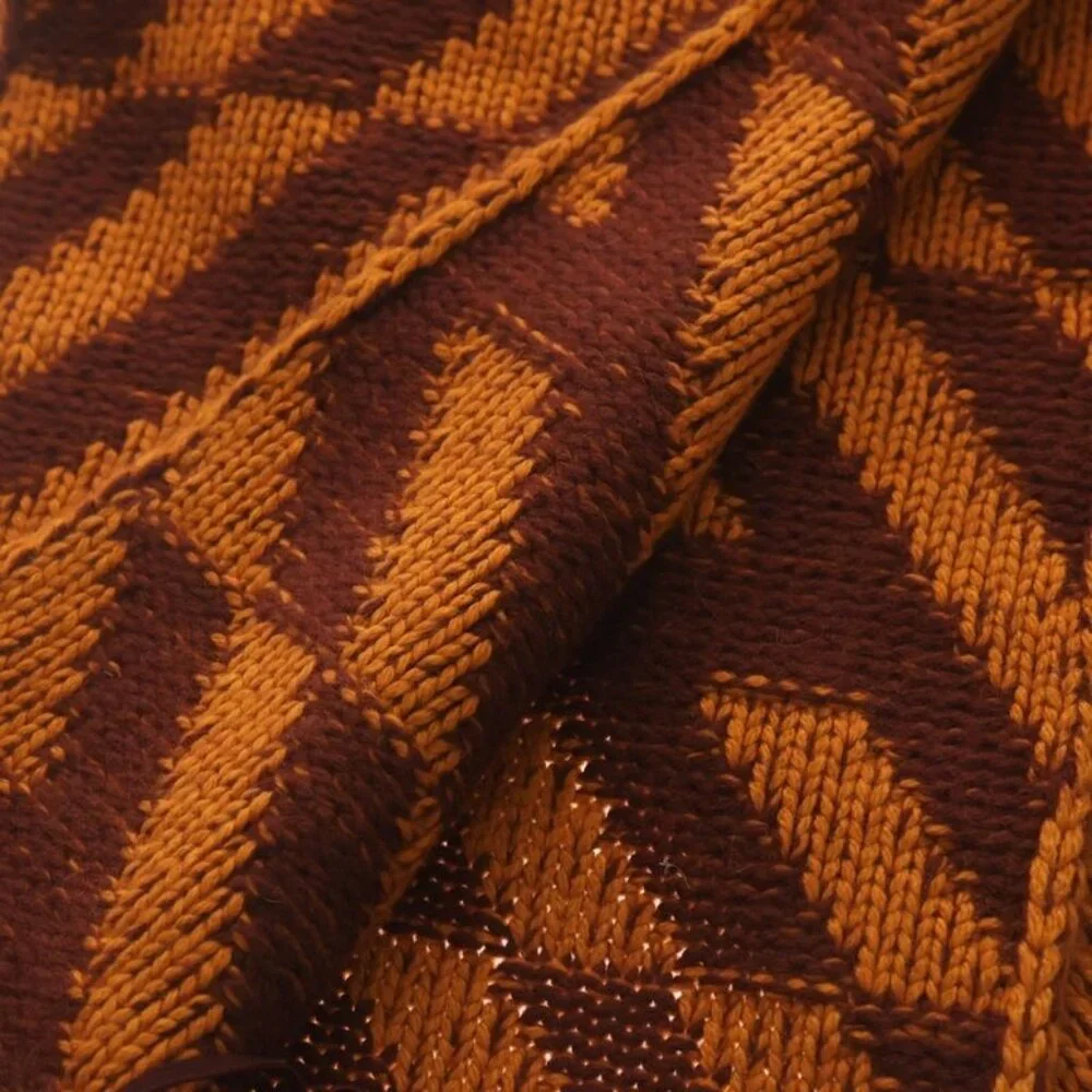 Hermes Lambskin Leather Fringe Logo Scarf - Picture 4 of 6